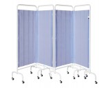 4 Panel Mobile Folding Curtained Screen ,CODE:-MMCUR002